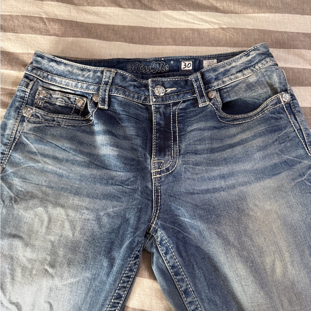 Miss Me Chloe Boot Jeans | Size 30 | Embellished Y2K Western